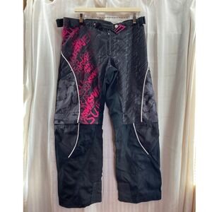 Answer Racing Women's Motocross Pants Black Pink‎ Graphic Size 14 (flawed)